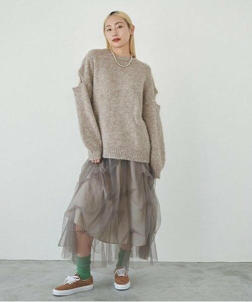 LUKU nari / ルクナーリ ニット・セーター | MIX編みニットプルオーバー | 詳細5
