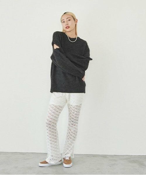 LUKU nari / ルクナーリ ニット・セーター | MIX編みニットプルオーバー | 詳細7