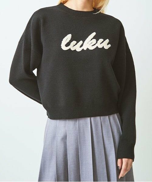 LUKU nari / ルクナーリ ニット・セーター | 刺繍ロゴニットプルオーバー | 詳細4