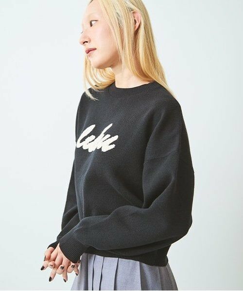 LUKU nari / ルクナーリ ニット・セーター | 刺繍ロゴニットプルオーバー | 詳細5