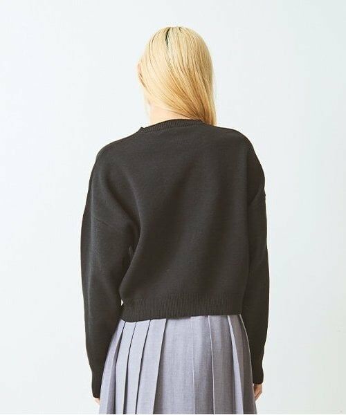 LUKU nari / ルクナーリ ニット・セーター | 刺繍ロゴニットプルオーバー | 詳細6