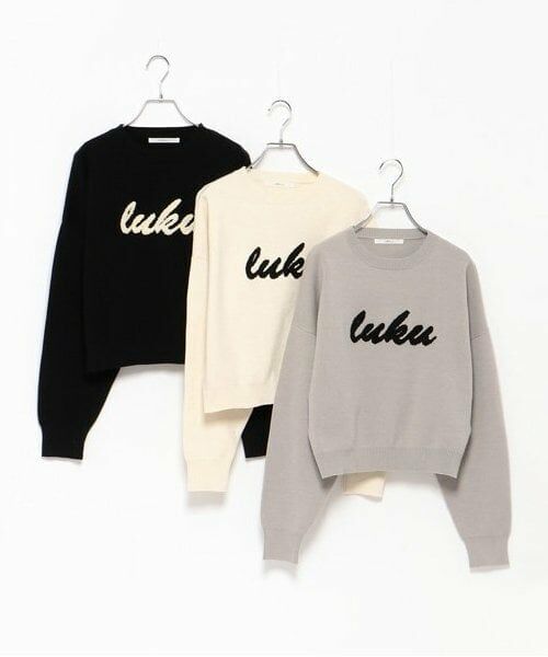 LUKU nari / ルクナーリ ニット・セーター | 刺繍ロゴニットプルオーバー | 詳細9