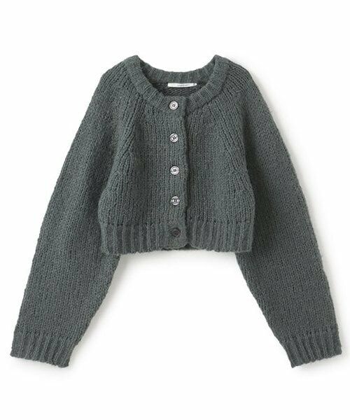 LUKU nari / ルクナーリ ニット・セーター | ショートニットカーディガン（チャコール）