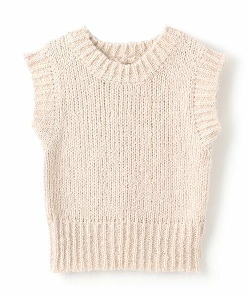 LUKU nari / ルクナーリ ニット・セーター | ショートニットベスト（アイボリー）