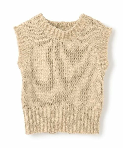 LUKU nari / ルクナーリ ニット・セーター | ショートニットベスト（ベージュ）