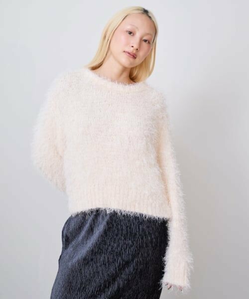 LUKU nari / ルクナーリ ニット・セーター | フリンジニットプルオーバー（アイボリー）