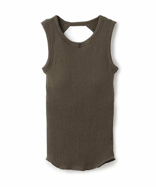 LUKU nari / ルクナーリ キャミソール・チューブトップ | 【PALM】NULLバックオープンタンク（カーキ）