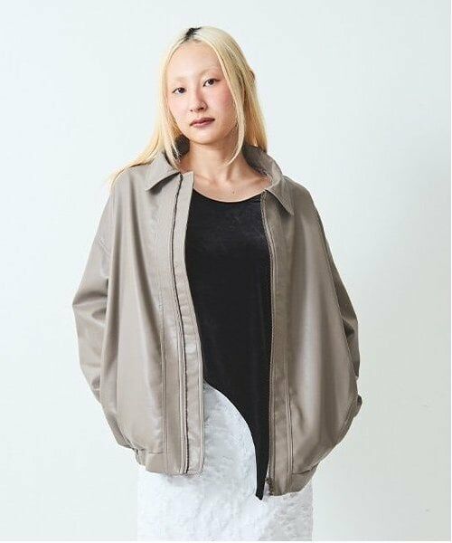 LUKU nari / ルクナーリ ブルゾン | 合皮ジャケット | 詳細3