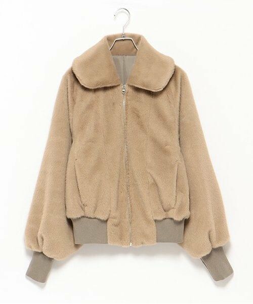 LUKU nari / ルクナーリ ブルゾン | ファーブルゾン（ベージュ）