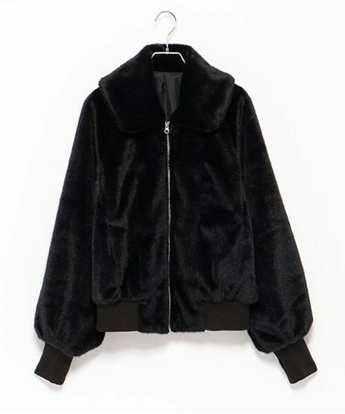LUKU nari / ルクナーリ ブルゾン | ファーブルゾン（黒）