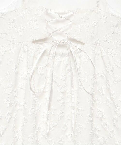 LUKU nari / ルクナーリ ミニ丈・ひざ丈ワンピース | 花ジャガードキャミワンピース | 詳細15