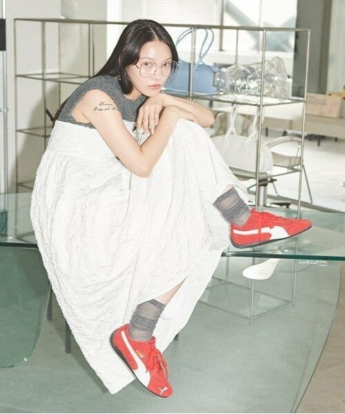 LUKU nari / ルクナーリ ミニ丈・ひざ丈ワンピース | 花ジャガードキャミワンピース | 詳細2