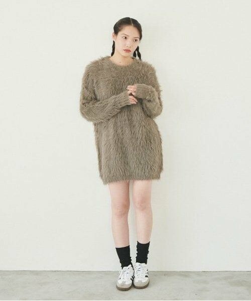 LUKU nari / ルクナーリ ミニ丈・ひざ丈ワンピース | シャギーミニワンピース | 詳細3