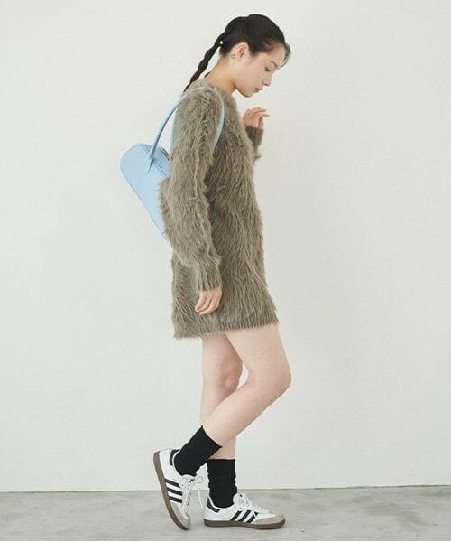 LUKU nari / ルクナーリ ミニ丈・ひざ丈ワンピース | シャギーミニワンピース | 詳細4