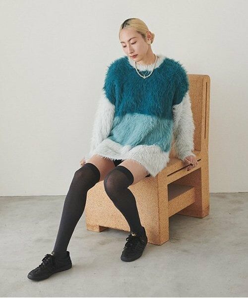 LUKU nari / ルクナーリ ミニ丈・ひざ丈ワンピース | シャギーミニワンピース | 詳細5