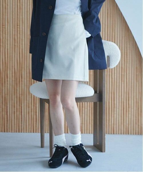 LUKU nari / ルクナーリ ミニ・ひざ丈スカート | ミニスカート（オフ ホワイト）