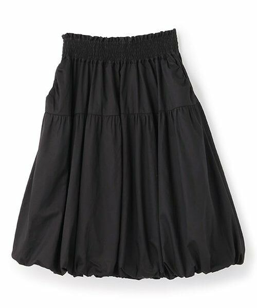 LUKU nari / ルクナーリ ミニ・ひざ丈スカート | バルーンスカート（チャコール）