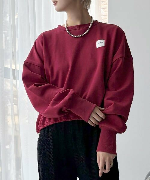 LUKU nari / ルクナーリ スウェット | アソートロゴトレーナー（赤）