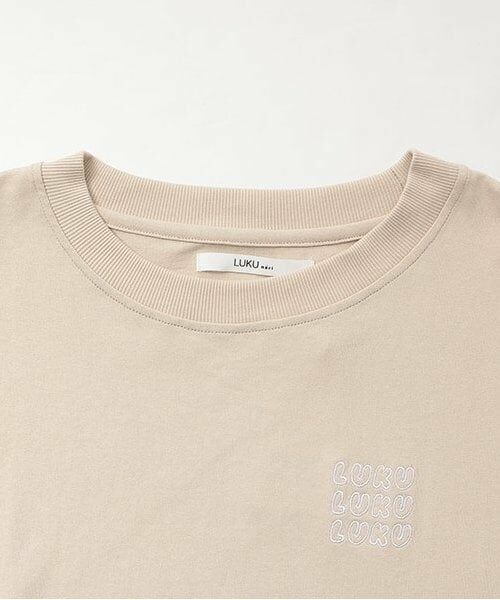 LUKU nari / ルクナーリ Tシャツ | ロゴ刺しゅうBIGTシャツ | 詳細2