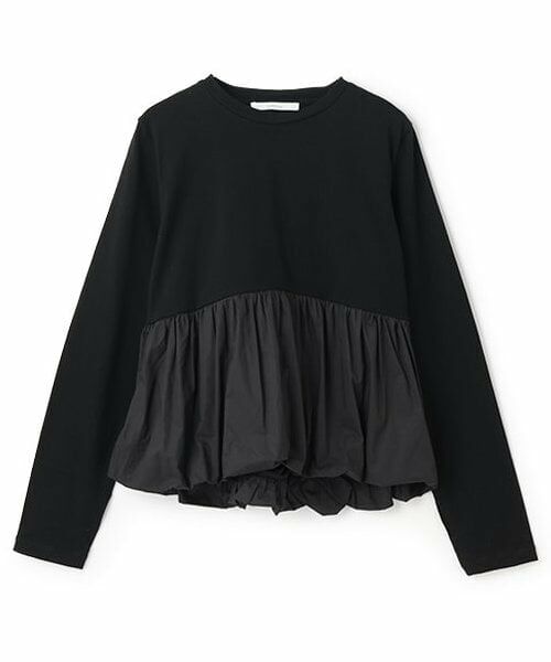 LUKU nari / ルクナーリ Tシャツ | 裾バルーンLST（黒）