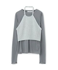 LUKU nari / ルクナーリ Tシャツ | シアーT*ラメビスチェセット