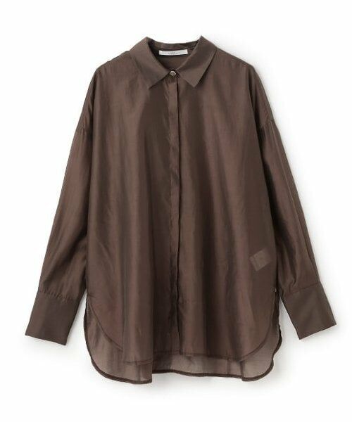 LUKU nari / ルクナーリ シャツ・ブラウス | シアーシャツ（コゲ茶）