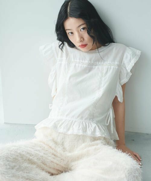 LUKU nari / ルクナーリ シャツ・ブラウス | コットンレースブラウス（オフ ホワイト）