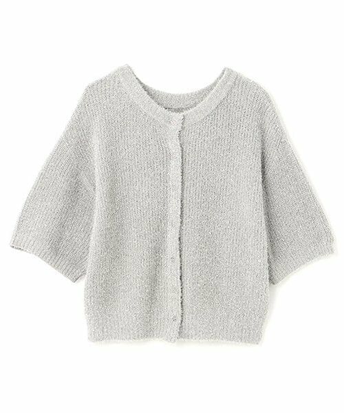 LUKU nari / ルクナーリ ニット・セーター | ラメニットカーディガン（シルバー）