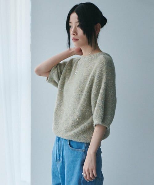 LUKU nari / ルクナーリ ニット・セーター | ラメニットカーディガン | 詳細2