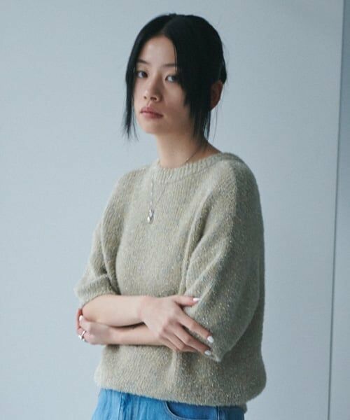 LUKU nari / ルクナーリ ニット・セーター | ラメニットカーディガン（マルチ）