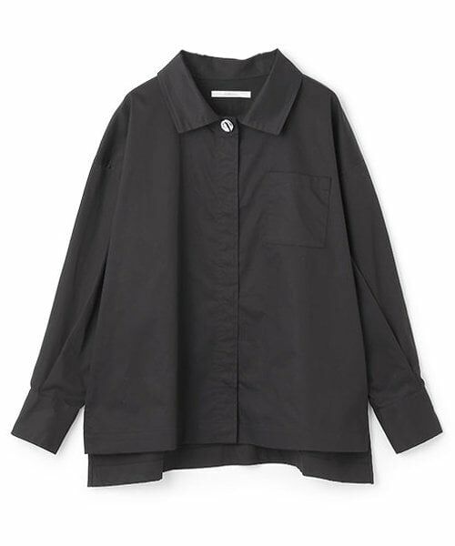 LUKU nari / ルクナーリ シャツ・ブラウス | バック刺しゅうシャツ（黒）