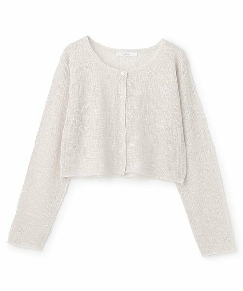 LUKU nari / ルクナーリ ニット・セーター | シアーニットカーディガン（ベージュ）