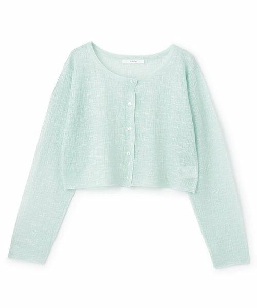 LUKU nari / ルクナーリ ニット・セーター | シアーニットカーディガン（ライトターコ）