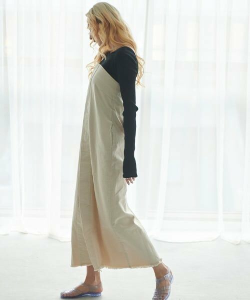 LUKU nari / ルクナーリ ミニ丈・ひざ丈ワンピース | デニムビスチェワンピース | 詳細4