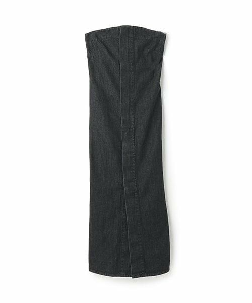 LUKU nari / ルクナーリ ミニ丈・ひざ丈ワンピース | デニムビスチェワンピース（黒）