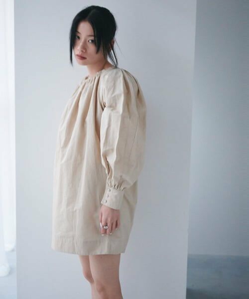 LUKU nari / ルクナーリ ミニ丈・ひざ丈ワンピース | ボリューム袖ミニワンピース | 詳細1