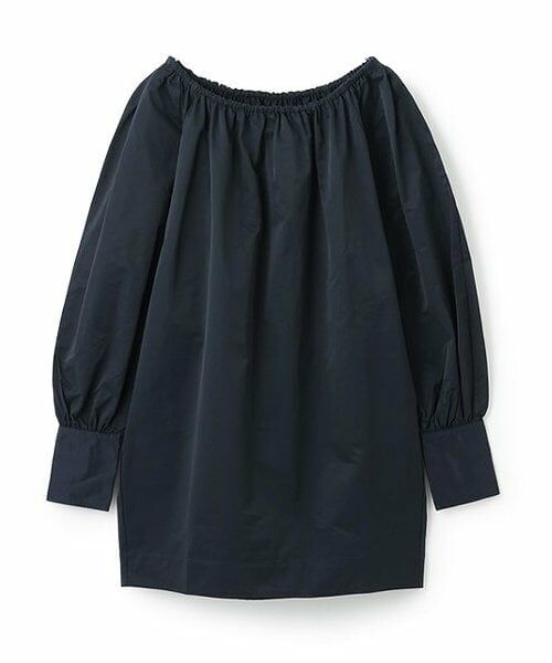 LUKU nari / ルクナーリ ミニ丈・ひざ丈ワンピース | ボリューム袖ミニワンピース（紺）