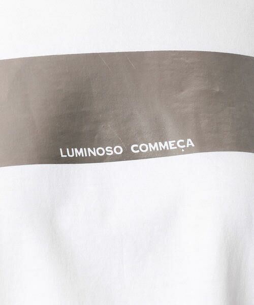 LUMINOSO COMMECA / ルミノーゾ・コムサ Tシャツ | ラインロゴ入りＴシャツ | 詳細8