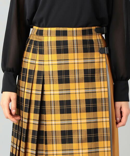 【vintage】タータンチェック　巻きスカート　メンズ　ウィメンズ　ロングひざ丈スカート