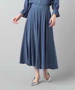 【セットアップ対応】ドライタッチポプリン  デザインフレアスカート