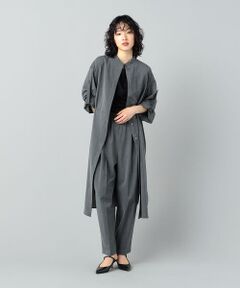 【WEB限定カラー/セットアップ対応】ポリエステルキュプラメランジ ロングシャツ