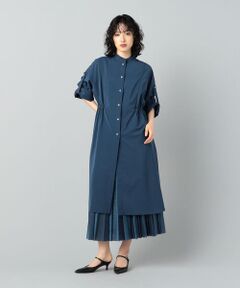 【WEB限定カラー/セットアップ対応】ポリエステルキュプラメランジ ロングシャツ