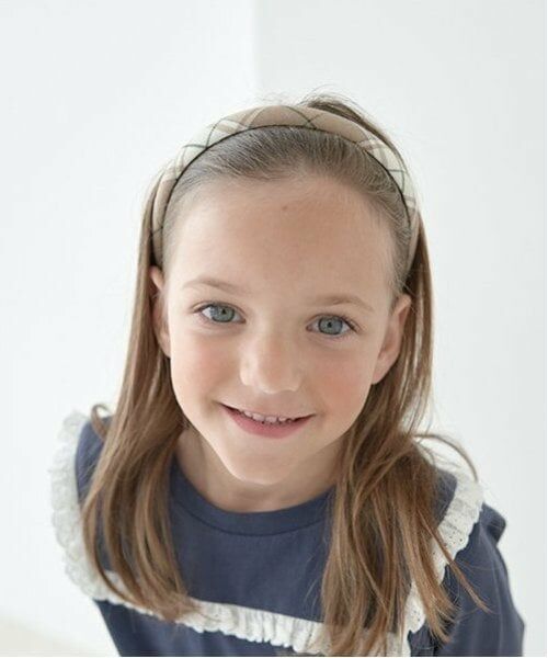 Lycee mine / リセマイン カチューシャ・カチューム・その他 | ぷっくりチェックカチューシャ（ベージュ）