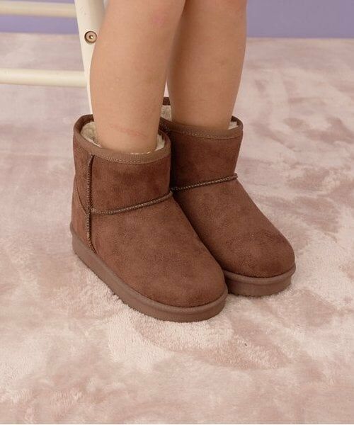 Lycee mine / リセマイン ブーツ（ショート丈） | ぬくぬくフェイクムートンブーツ（コゲ茶）