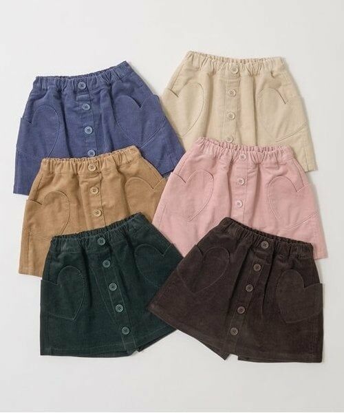 Lycee mine / リセマイン ショート・ハーフ・半端丈パンツ | ハートポケットコーデュロイスカパン | 詳細1