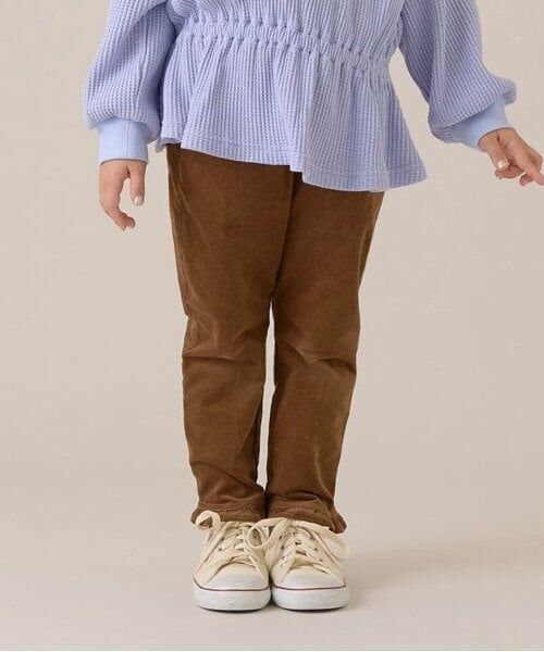 Lycee mine / リセマイン その他パンツ | ハートポケット裾フリルコーデュロイパンツ（茶）