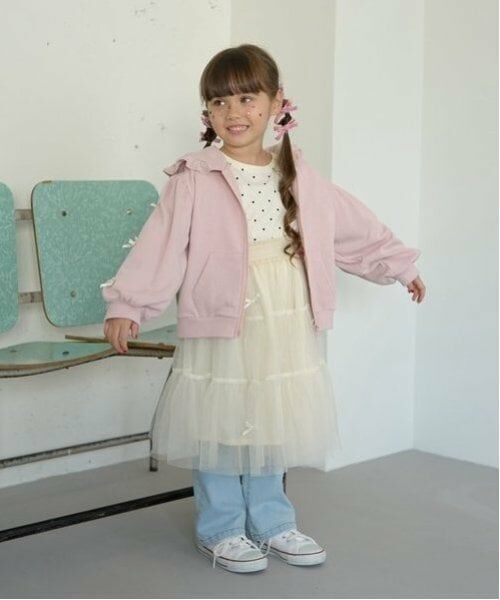 Lycee mine / リセマイン ミニ・ひざ丈スカート | 【新色追加】リボン付きティアードチュールスカート | 詳細10