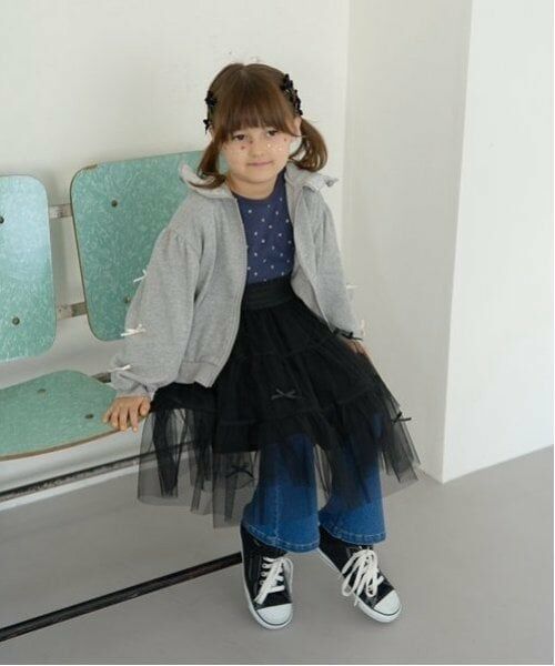 Lycee mine / リセマイン ミニ・ひざ丈スカート | 【新色追加】リボン付きティアードチュールスカート | 詳細19