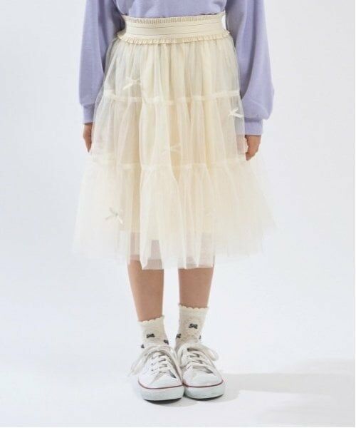 Lycee mine / リセマイン ミニ・ひざ丈スカート | 【新色追加】リボン付きティアードチュールスカート | 詳細28