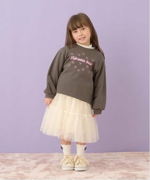 Lycee mine / リセマイン ミニ・ひざ丈スカート | 【新色追加】リボン付きティアードチュールスカート | 詳細9